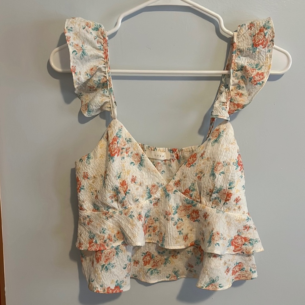 Flirty Floral Crop